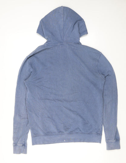 Topman Mens Blue Cotton Pullover Hoodie Size XS