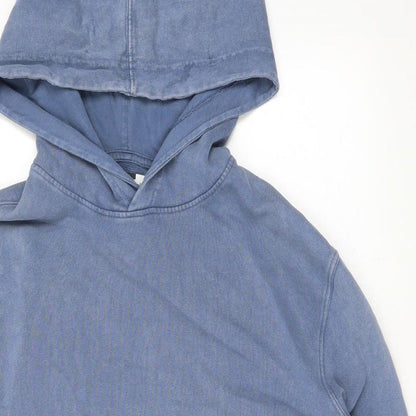 Topman Mens Blue Cotton Pullover Hoodie Size XS