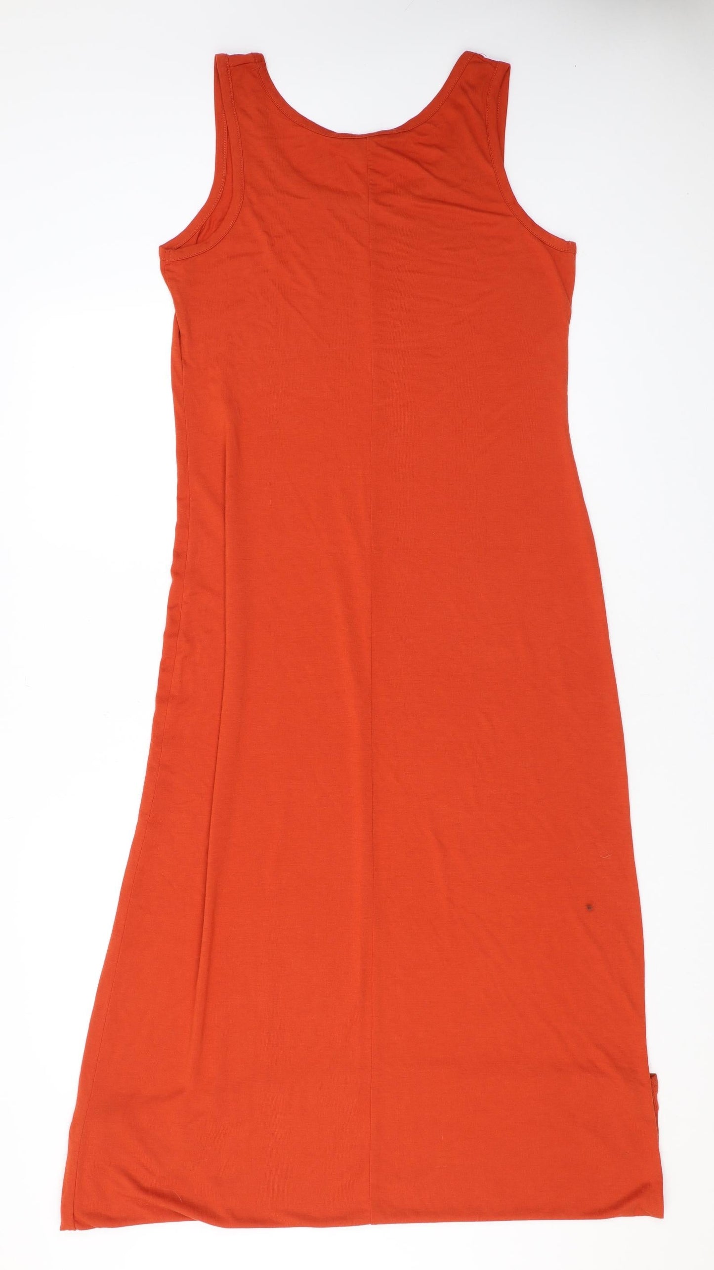 Dorothy Perkins Womens Red Viscose Tank Dress Size 14 Scoop Neck Pullover