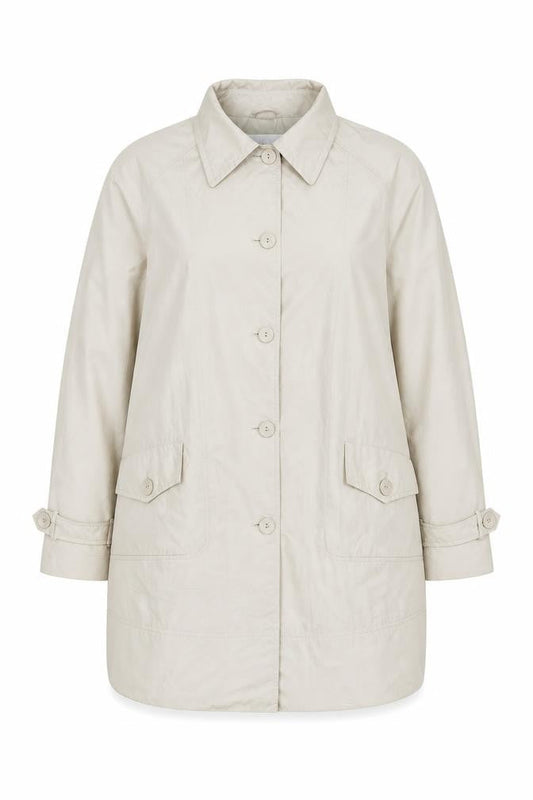 Spirito Womens Beige Rain Coat Coat Size 18 Buckle