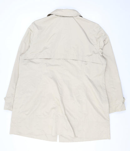 Spirito Womens Beige Rain Coat Coat Size 18 Buckle