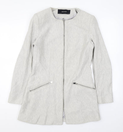 Womens UK Size L Zara Grey Overcoat