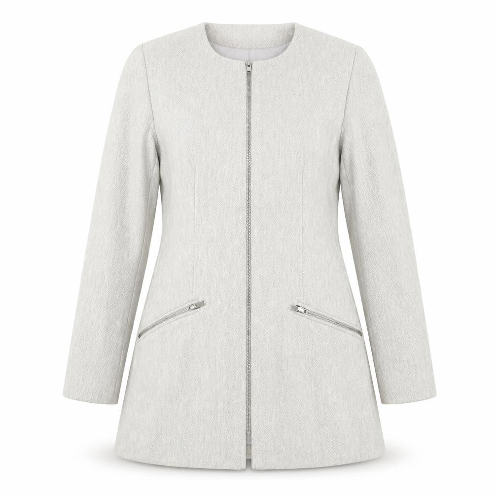 Womens UK Size L Zara Grey Overcoat