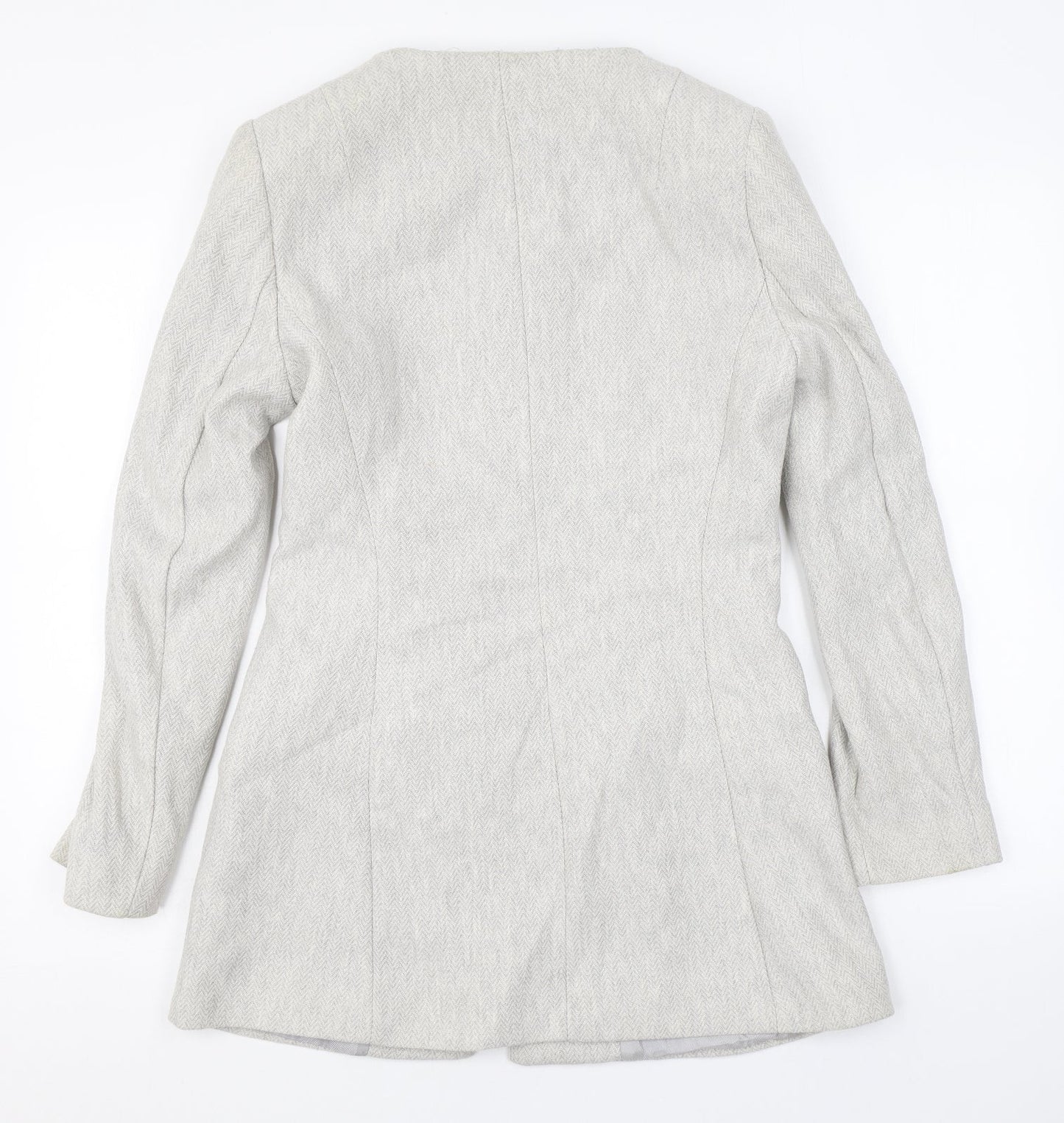 Womens UK Size L Zara Grey Overcoat