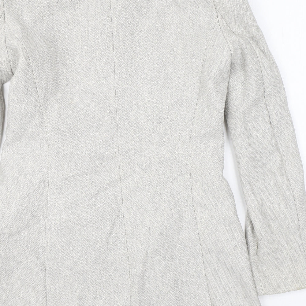 Womens UK Size L Zara Grey Overcoat