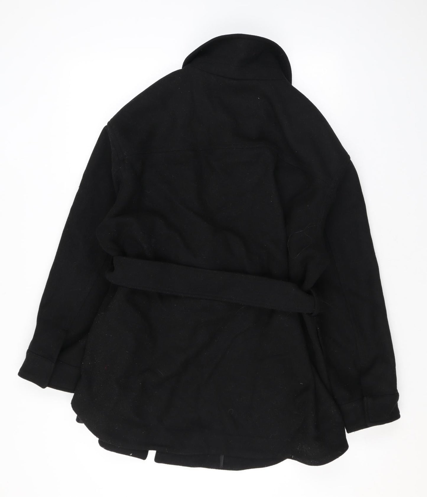 Womens UK Size 14 Marks and Spencer Black Overcoat