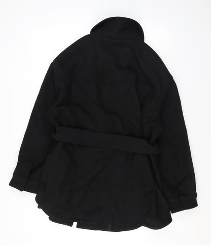 Womens UK Size 14 Marks and Spencer Black Overcoat