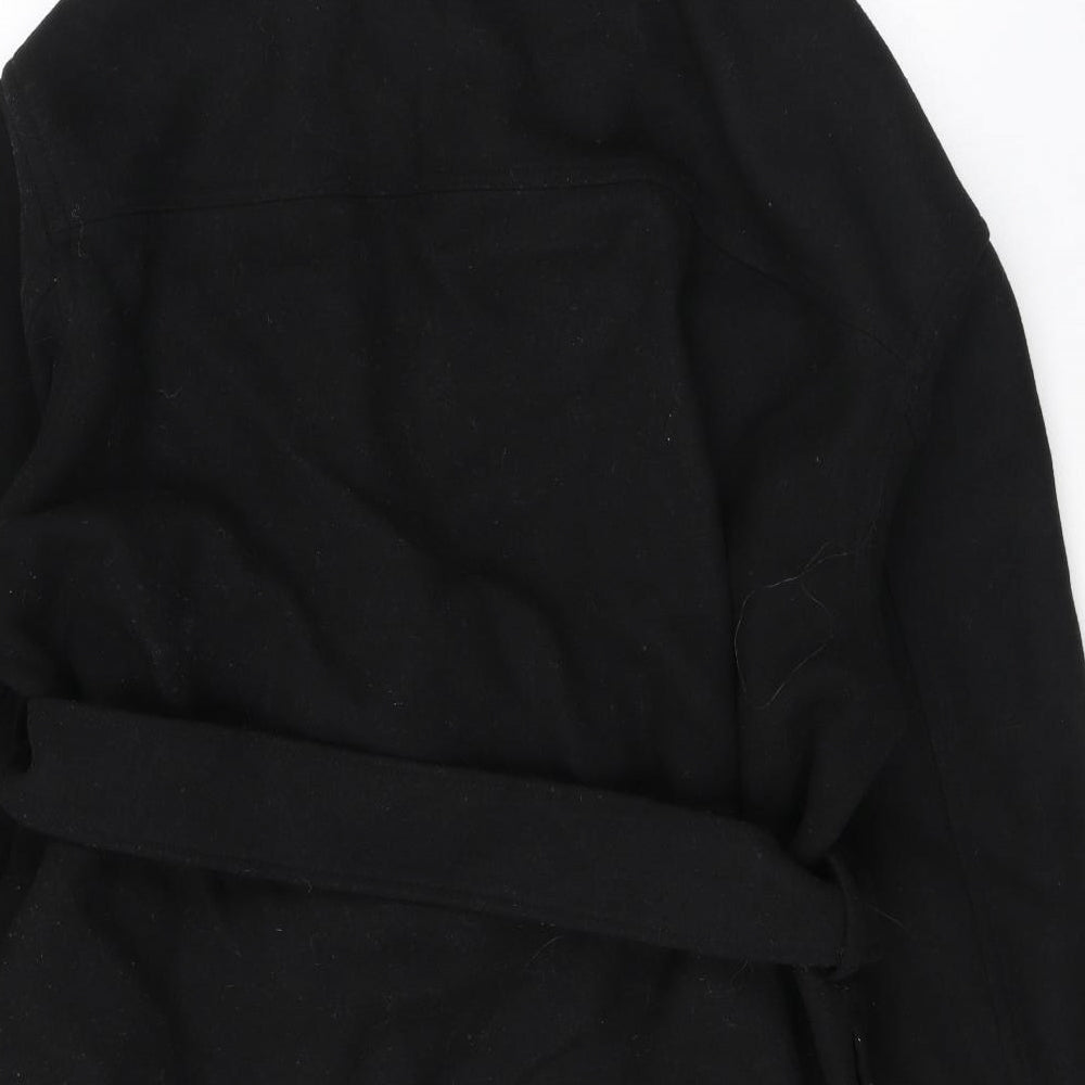 Womens UK Size 14 Marks and Spencer Black Overcoat