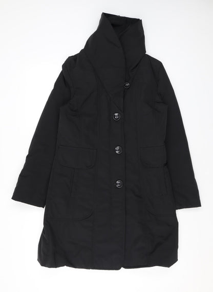 Womens UK Size 8 Minuet Black Rain Coat