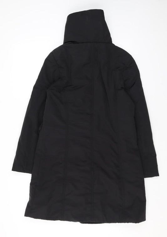 Minuet Womens Black Rain Coat Coat Size 8 Zip