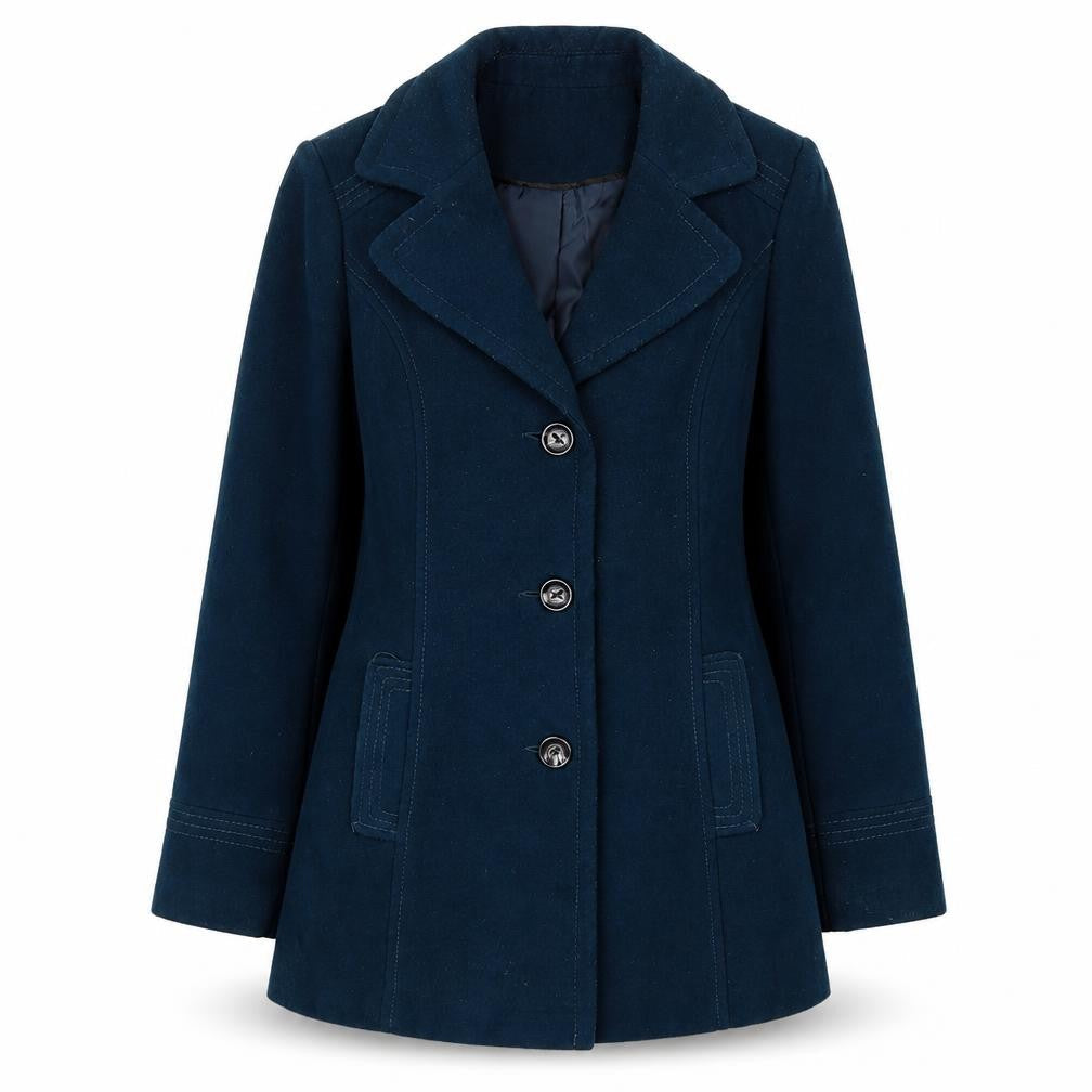 Womens UK Size 12 BHS Blue Pea Coat