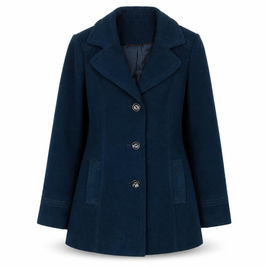 Womens UK Size 12 BHS Blue Pea Coat
