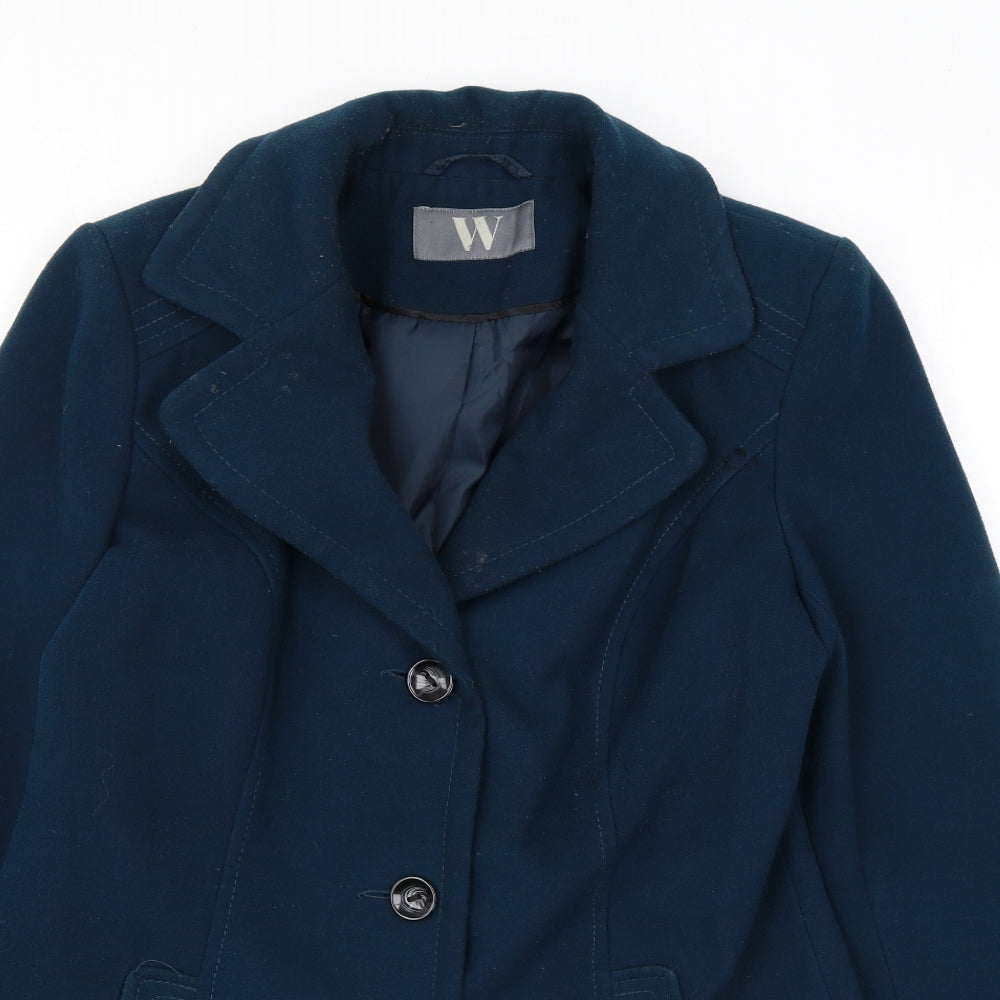 Womens UK Size 12 BHS Blue Pea Coat