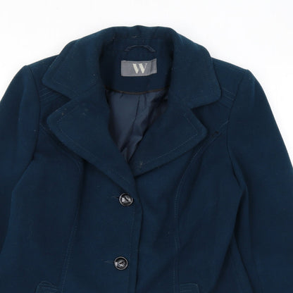 Womens UK Size 12 BHS Blue Pea Coat