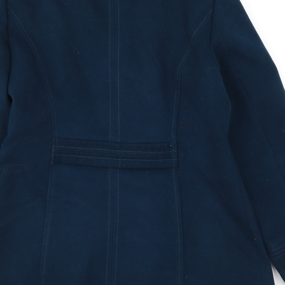 Womens UK Size 12 BHS Blue Pea Coat