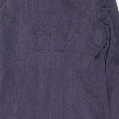 Platinum Womens Purple Overcoat Coat Size 14 Button