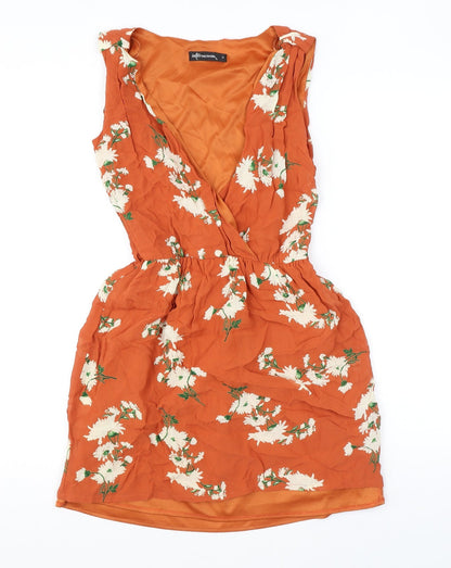 Womens UK Size 6 Internacionale Orange Basic Tank