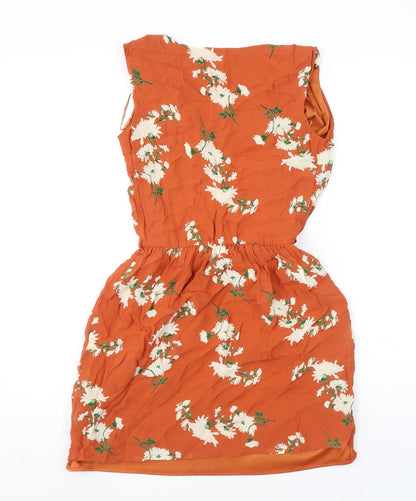 Womens UK Size 6 Internacionale Orange Basic Tank