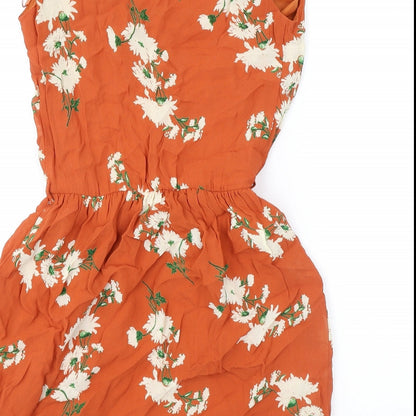 Womens UK Size 6 Internacionale Orange Basic Tank