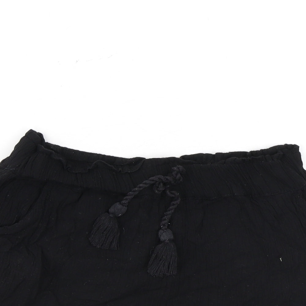 NEXT Girls Black Vinyl Bermuda Shorts Size 8 Years Regular