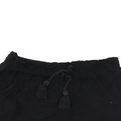 NEXT Girls Black Vinyl Bermuda Shorts Size 8 Years Regular