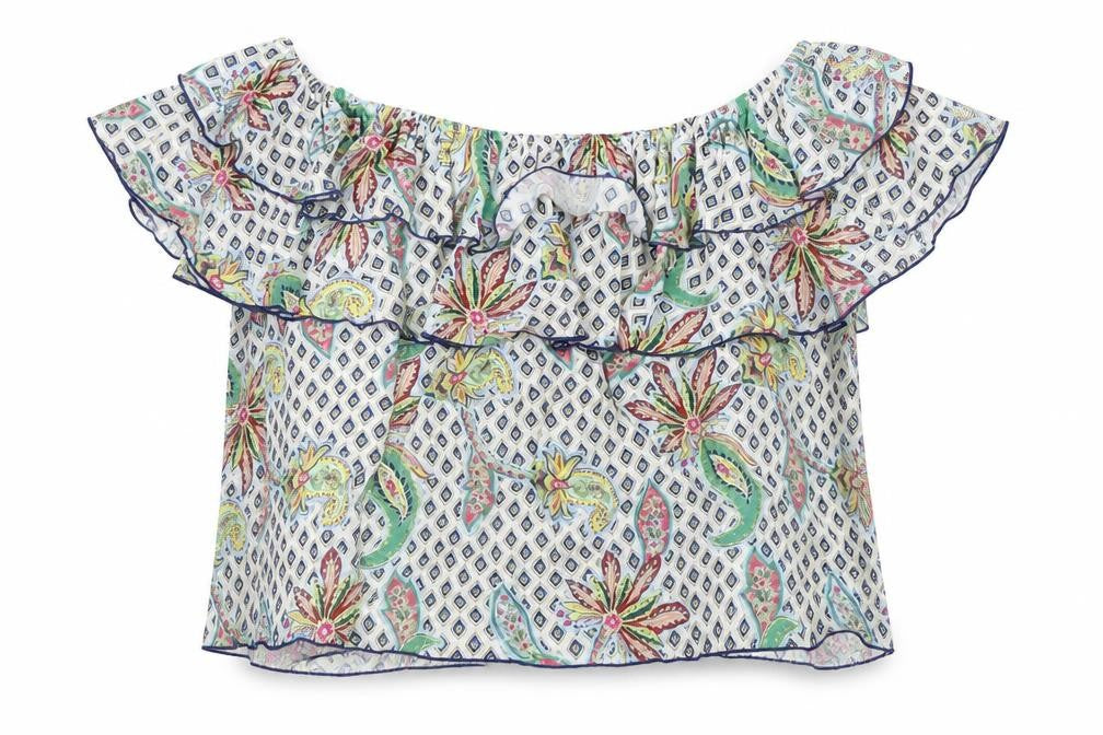 Womens UK Size L Zara Multicoloured Basic Blouse