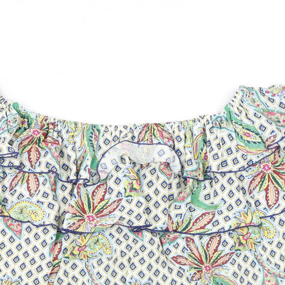 Womens UK Size L Zara Multicoloured Basic Blouse