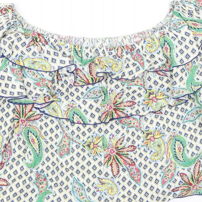 Womens UK Size L Zara Multicoloured Basic Blouse