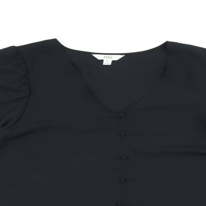 Womens UK Size 18 Marks and Spencer Black Basic Blouse