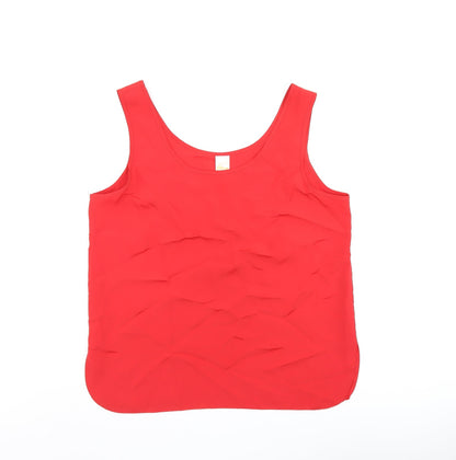 Womens UK Size 14 Etam Red Basic Tank