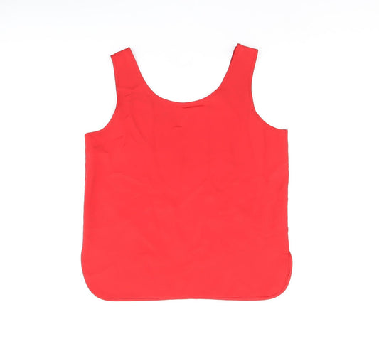 Womens UK Size 14 Etam Red Basic Tank