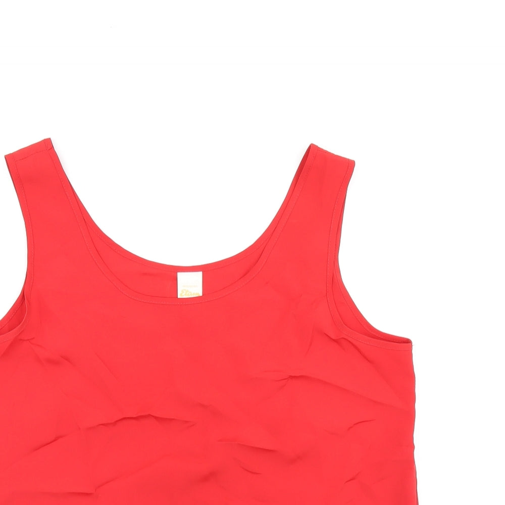 Womens UK Size 14 Etam Red Basic Tank