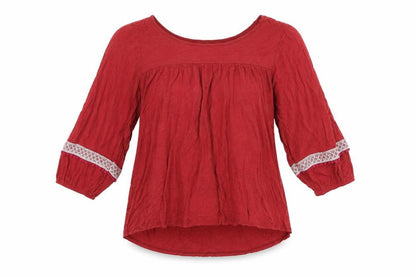 Womens UK Size XS Clockhouse Red Basic Blouse