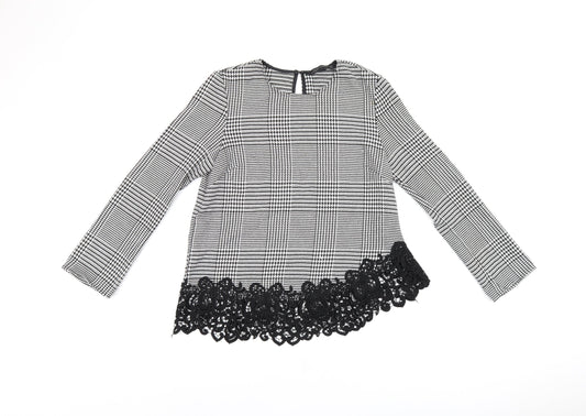 Womens UK Size M Zara Grey Basic Blouse