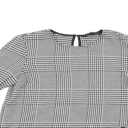 Womens UK Size M Zara Grey Basic Blouse
