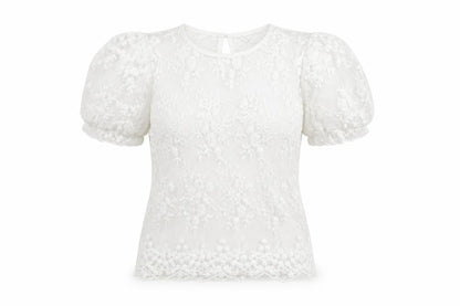 Womens UK Size 10 Lipsy White Basic Blouse
