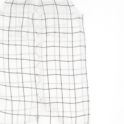 Womens UK Size 4 H&M White Tunic Tank