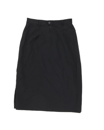 Enko Peruti Womens Black Wool Straight & Pencil Skirt Size 10 Zip