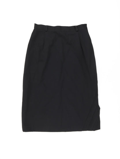Enko Peruti Womens Black Wool Straight & Pencil Skirt Size 10 Zip