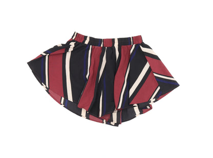 PRETTYLITTLETHING Womens Black Striped Polyester Skort Skirt Size 10