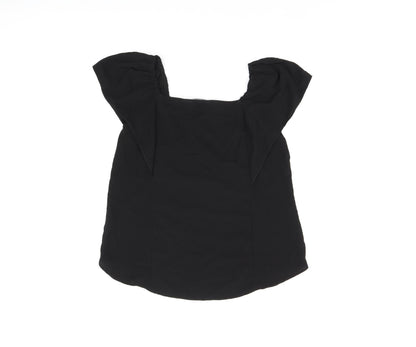 Womens UK Size 10 Dorothy Perkins Black Basic Blouse