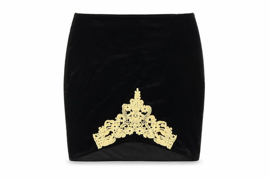 Womens UK Size 12 Missguided Mini Velour Skirt