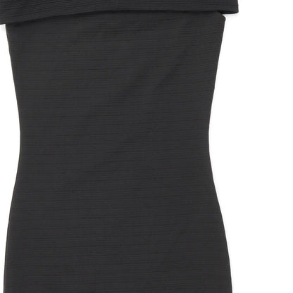 Mango Womens Black Polyester Mini Size M Off the Shoulder Pullover