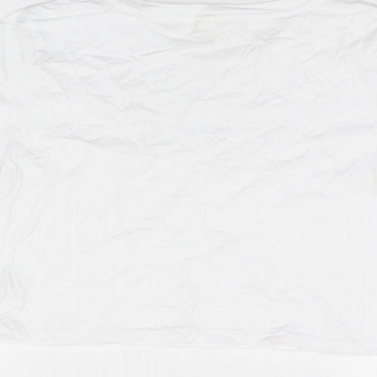Womens UK Size 12 River Island White Cropped T-Shirt