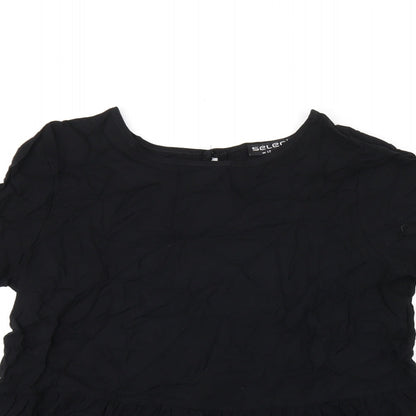 Womens UK Size 12 Select Black Basic Blouse