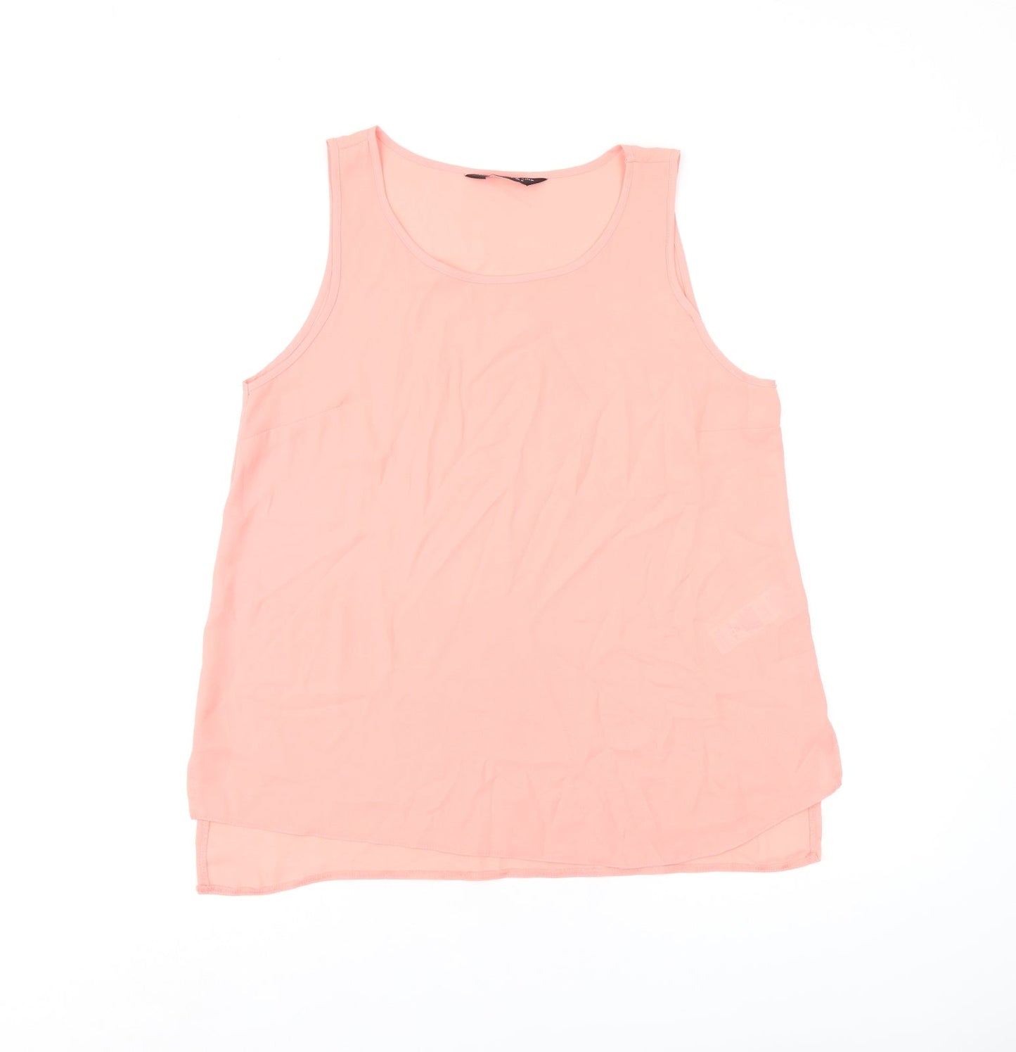 Womens UK Size 10 Dorothy Perkins Pink Basic Tank