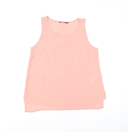 Womens UK Size 10 Dorothy Perkins Pink Basic Tank