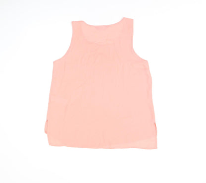 Womens UK Size 10 Dorothy Perkins Pink Basic Tank