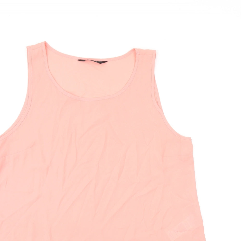 Womens UK Size 10 Dorothy Perkins Pink Basic Tank