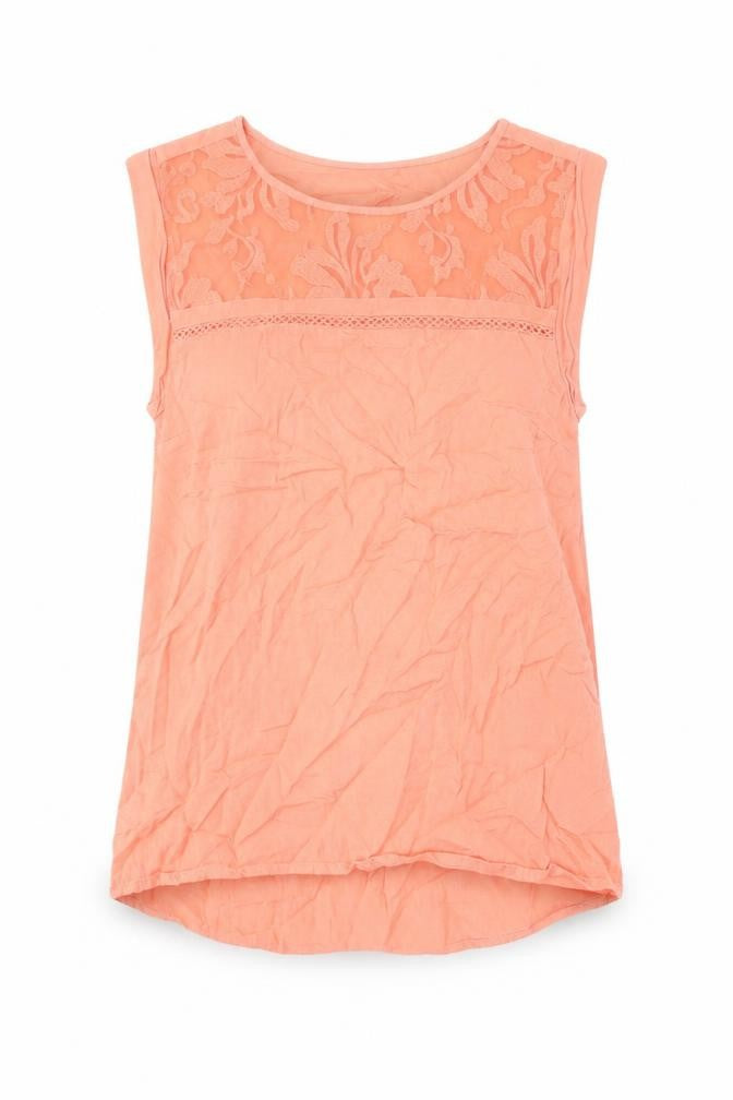 Womens UK Size 8 Oasis Pink Basic Tank